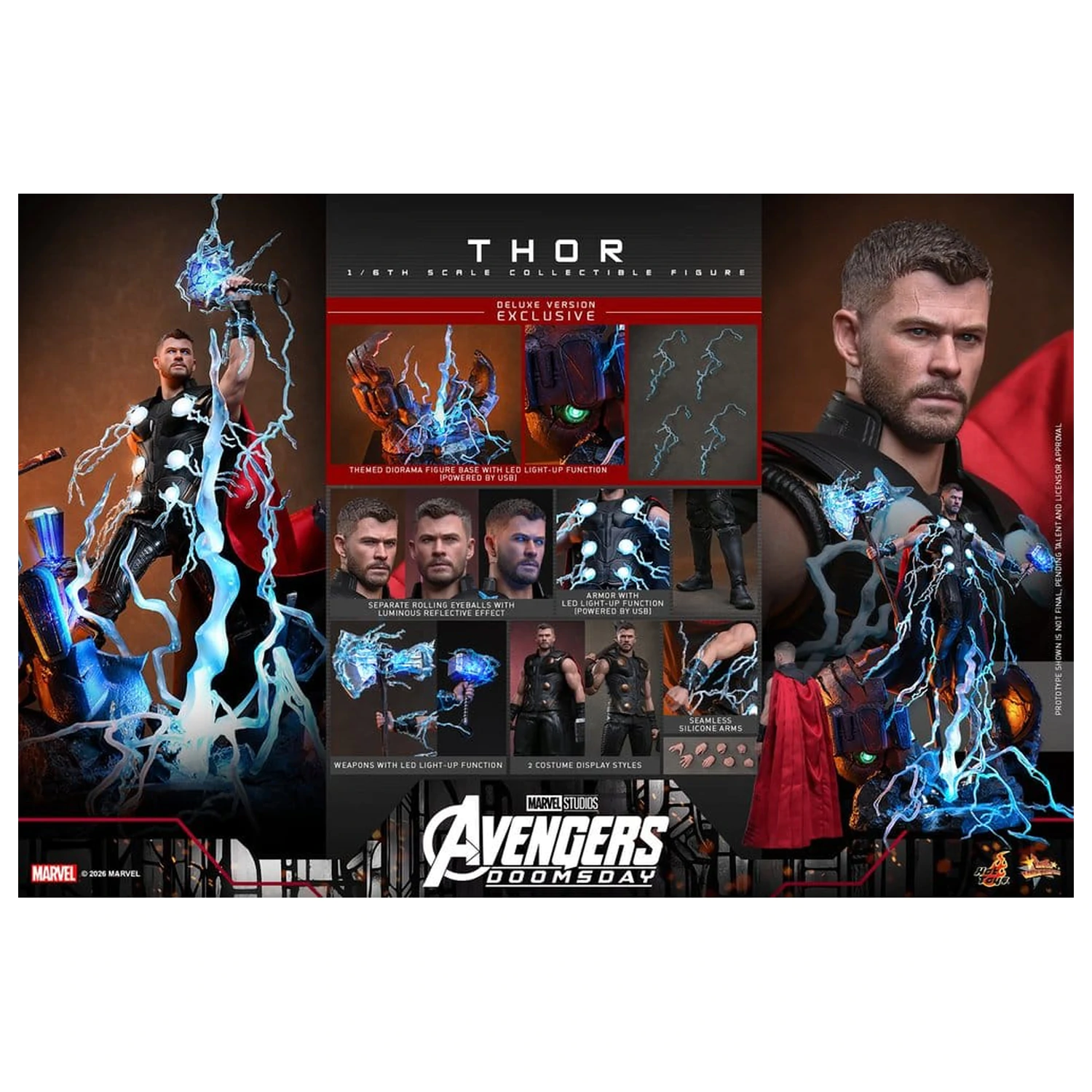 Avengers: Doomsday Movie Masterpiece akční figurka 1/6 Thor (Deluxe Version) 32 cm fotografii produktu
