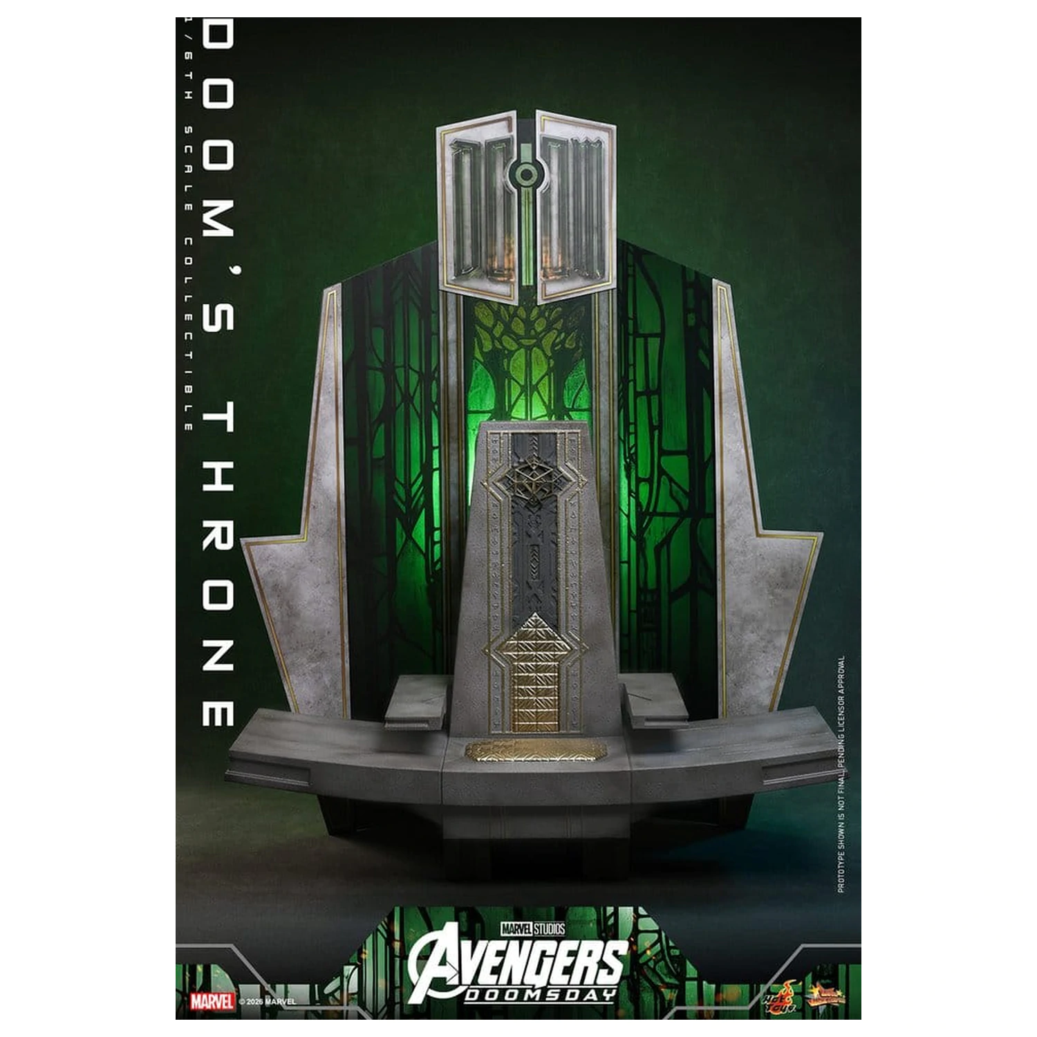 Avengers: Doomsday Movie Masterpiece akční figurka doplněk 1/6 Doomův trůn 33 cm fotografii produktu