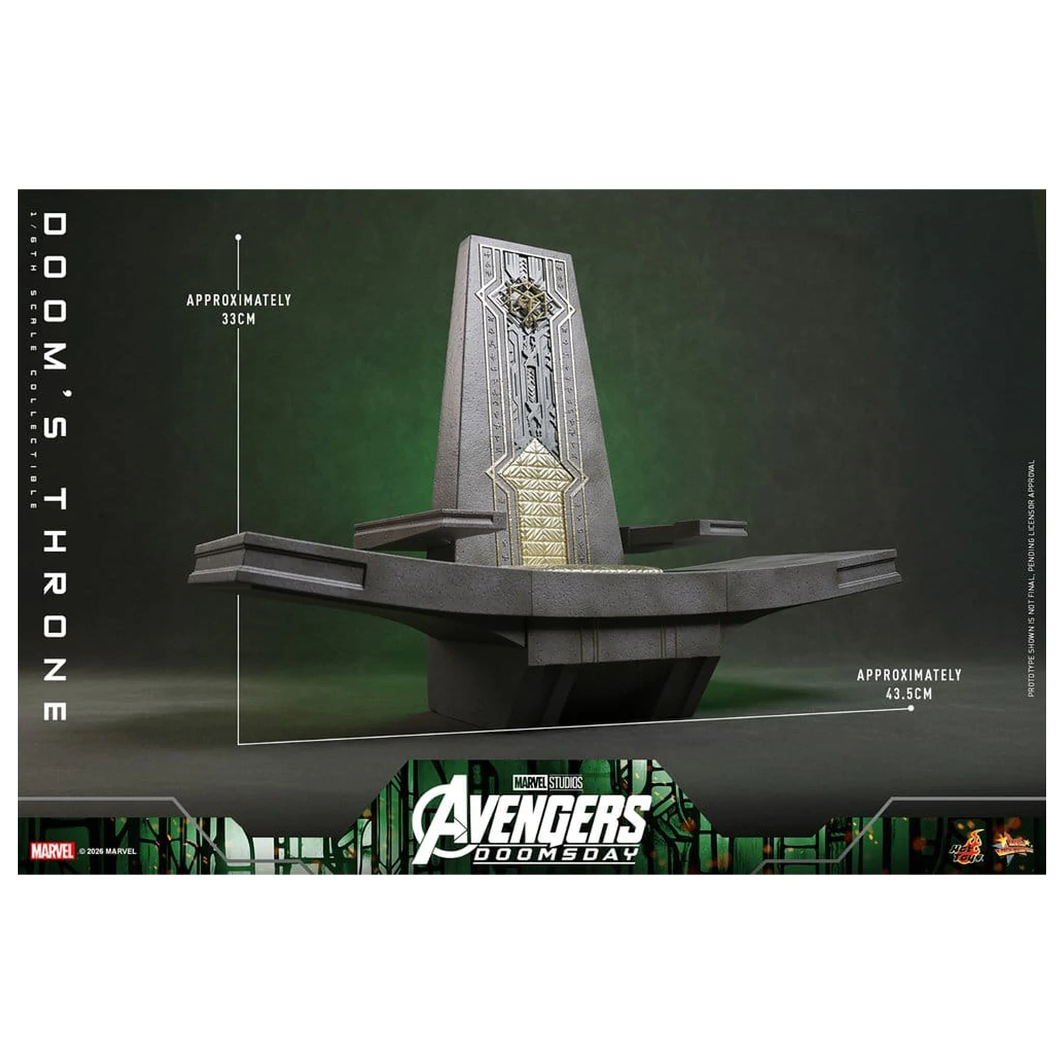Avengers: Doomsday Movie Masterpiece akční figurka doplněk 1/6 Doomův trůn 33 cm fotografii produktu
