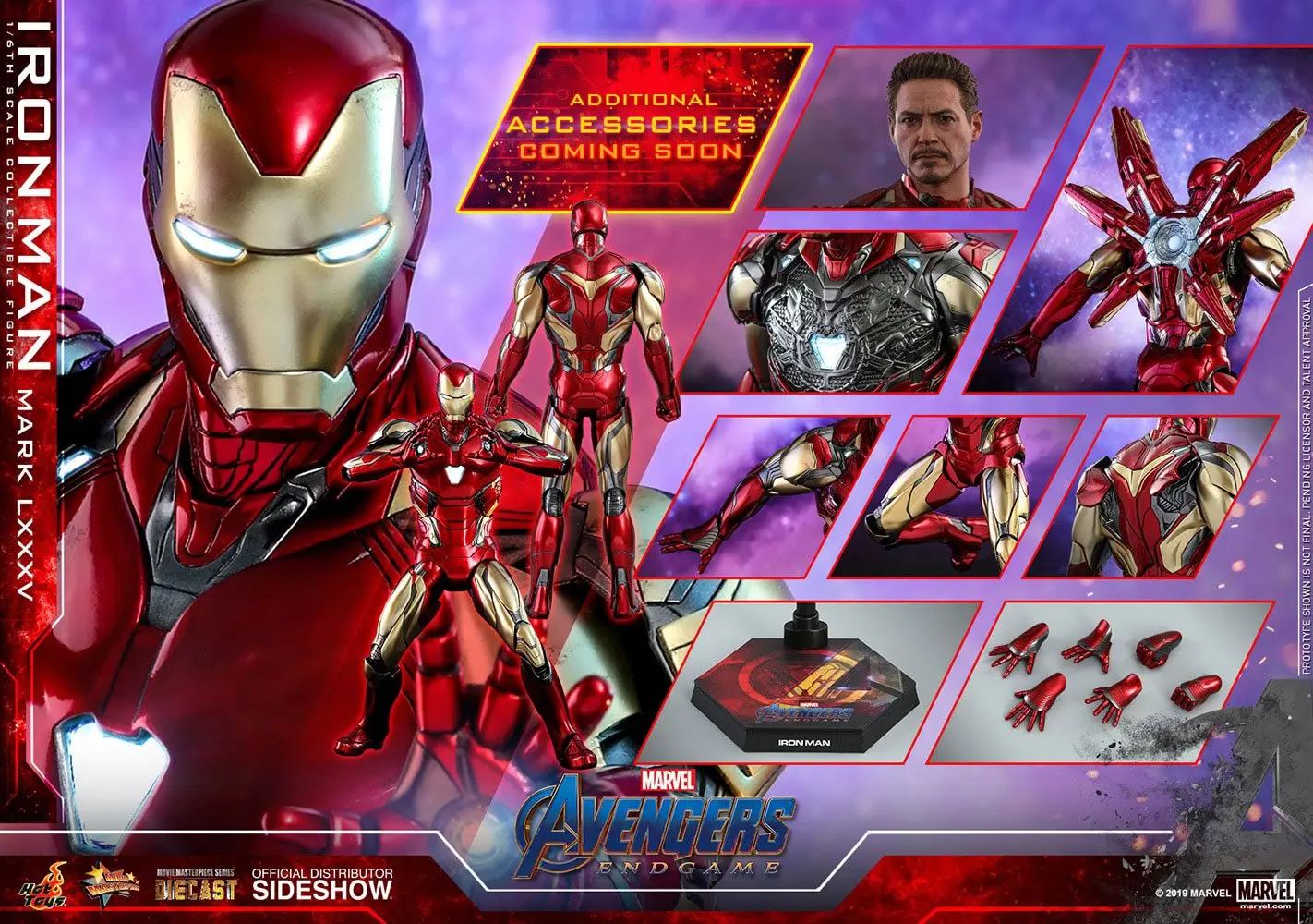 Avengers: Endgame Movie Masterpiece Series Diecast akční figurka 1/6 Iron Man Mark LXXXV 32 cm fotografii produktu