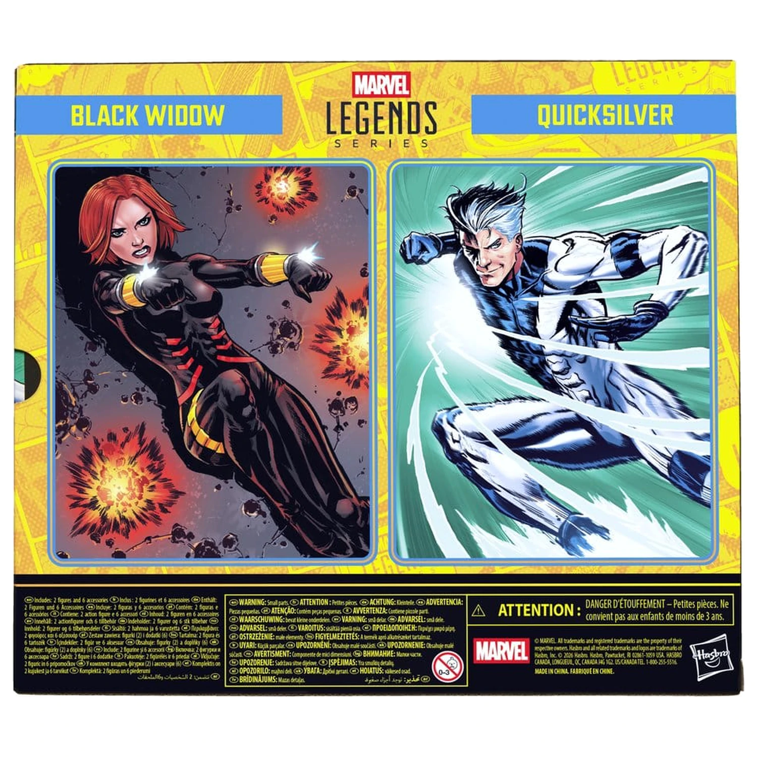 Avengers Marvel Legends Akční figurka 2-balení Black Widow a Quicksilver 15 cm fotografii produktu