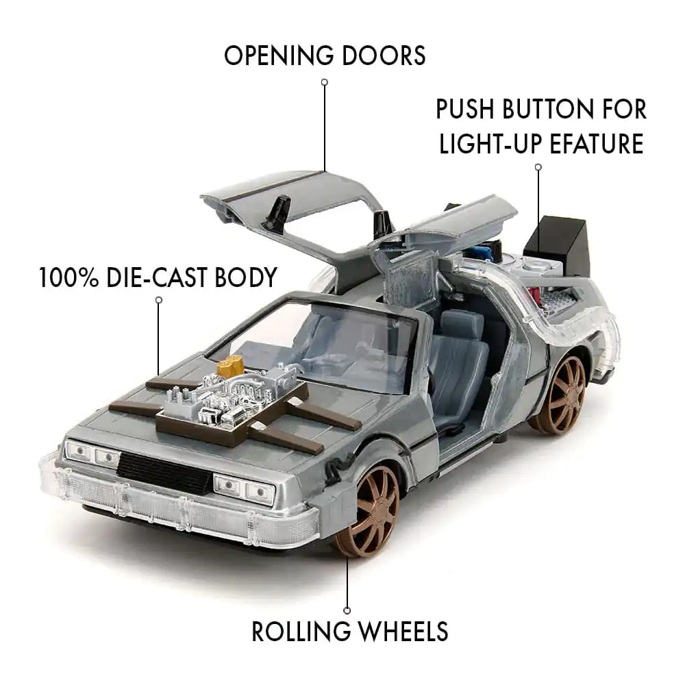 Back to the Future 3 Diecast Model 1/24 Model stroje času 4" fotografii produktu