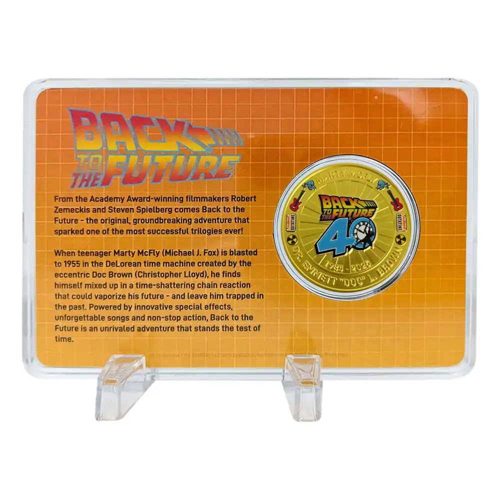 Back To The Future Sběratelská mince 40. výročí limitovaná edice fotografii produktu