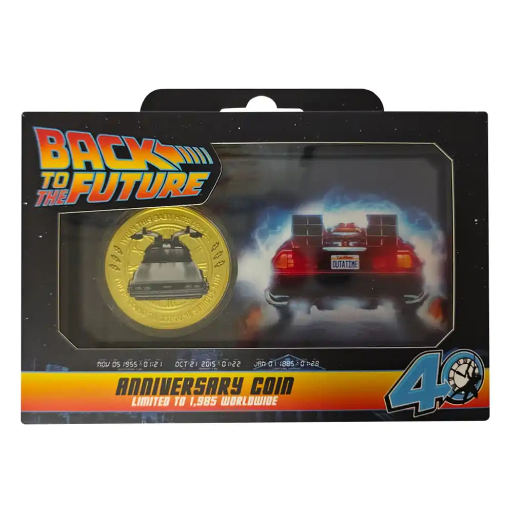 Back To The Future Sběratelská mince 40. výročí limitovaná edice fotografii produktu