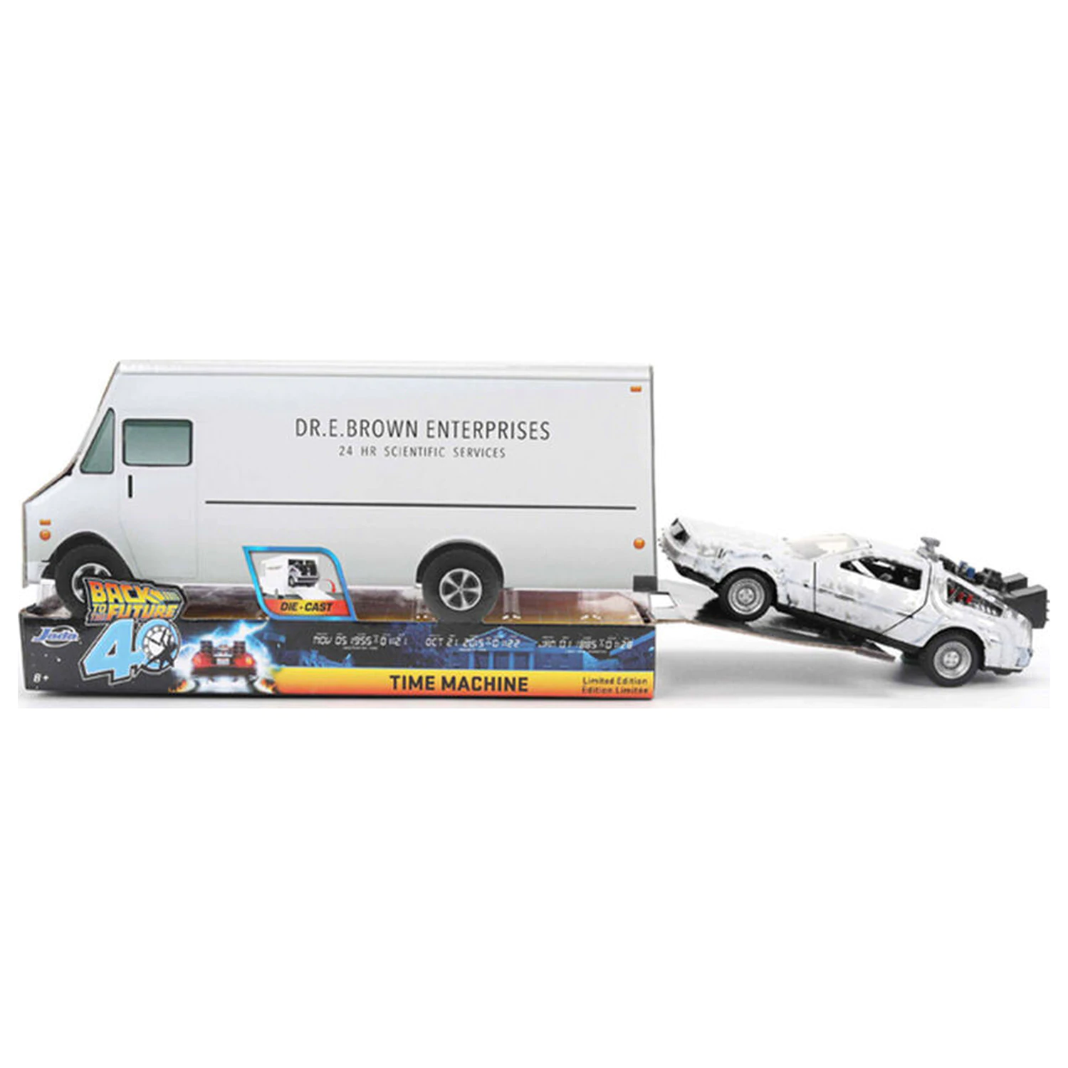 Back to the Future 40th Anniversary Time Machine Ice Effect DeLorean replika fotografii produktu