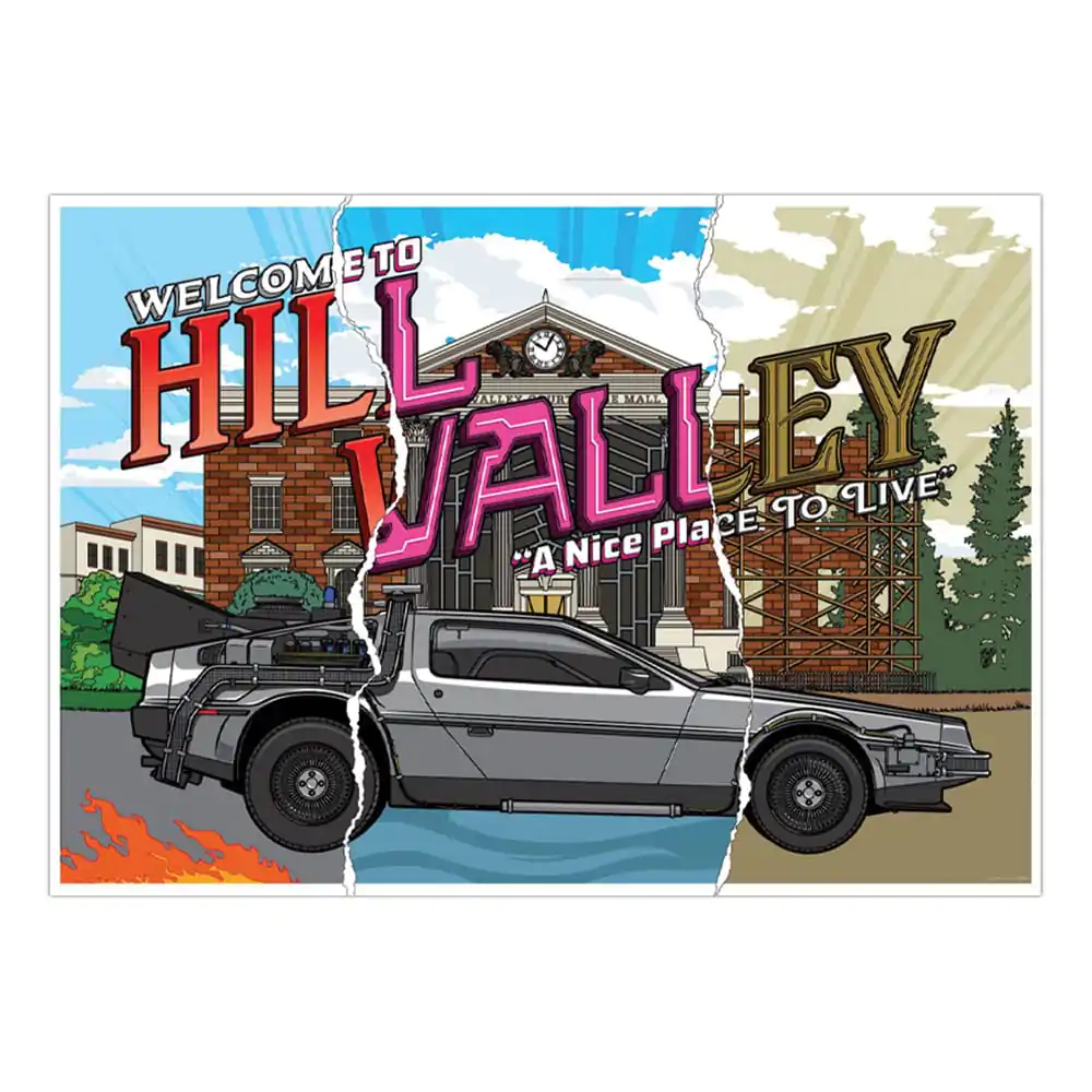 Back To The Future Umělecký tisk Hill Valley 40th Anniversary Limitovaná edice 42 x 30 cm fotografii produktu