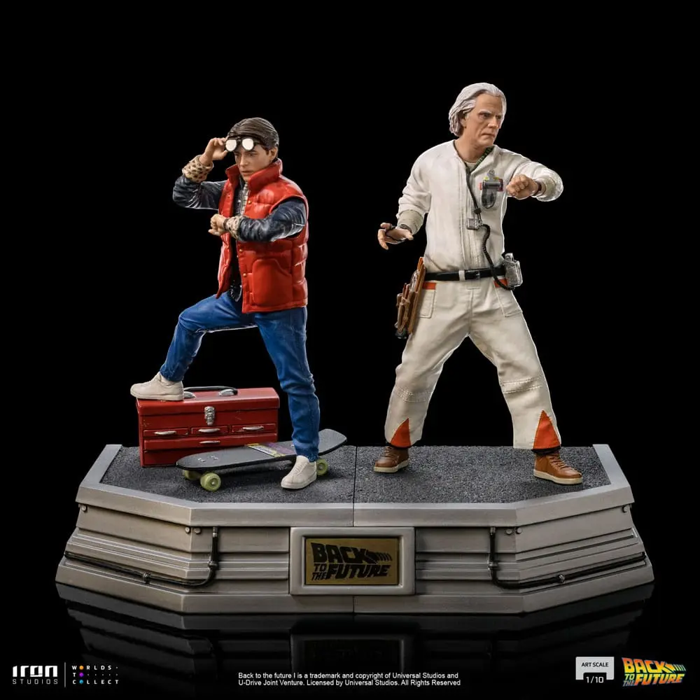Back to the Future Umělecká Měřítková socha 1/10 Doc Brown 22 cm fotografii produktu