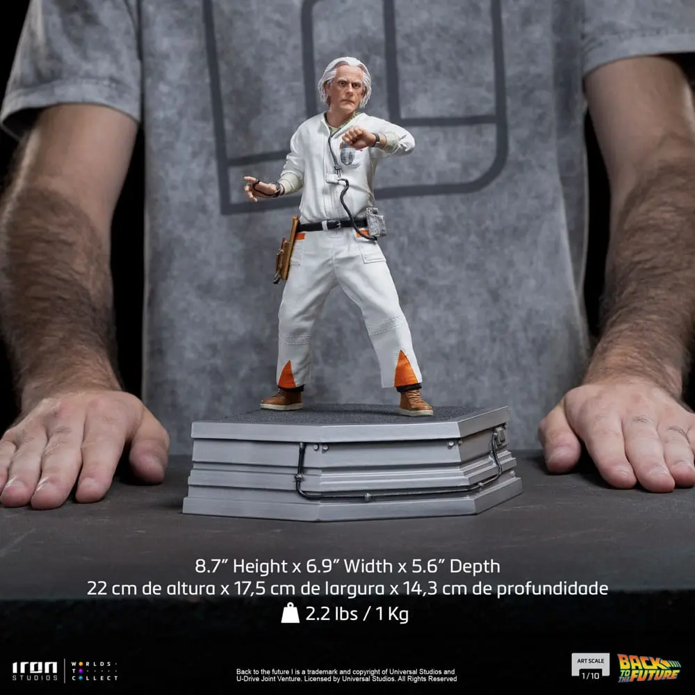 Back to the Future Umělecká Měřítková socha 1/10 Doc Brown 22 cm fotografii produktu