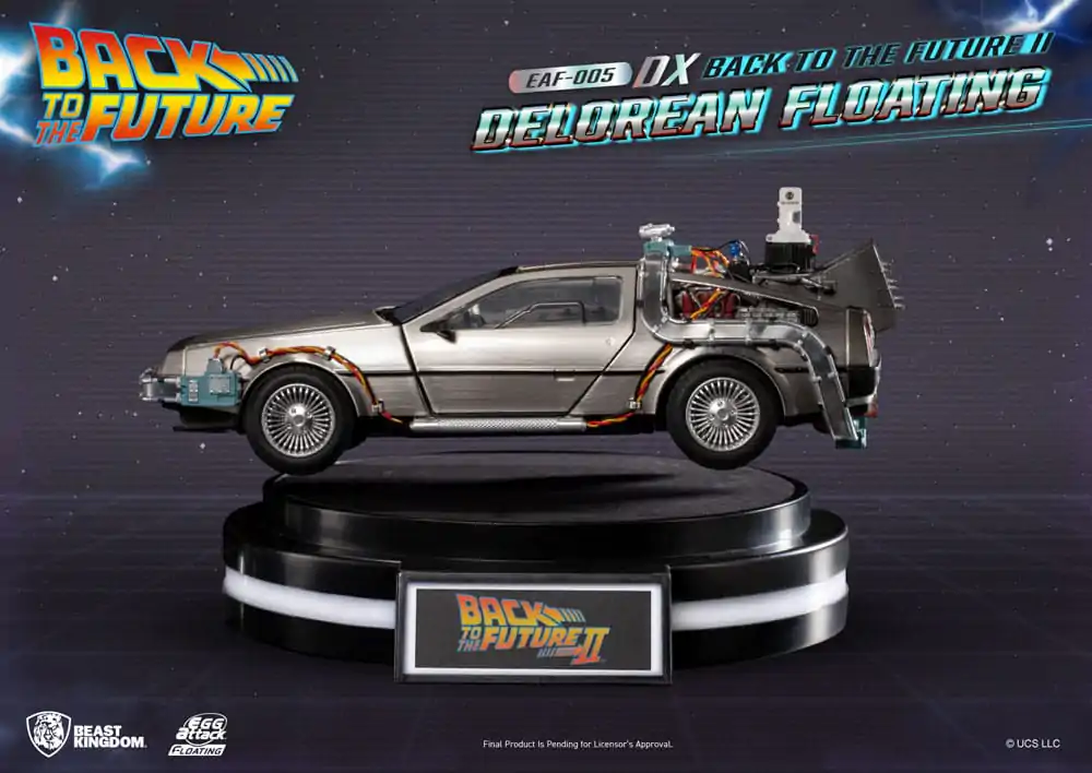 Back to the Future Egg Attack plovoucí socha Back to the Future II DeLorean Deluxe verze 20 cm fotografii produktu