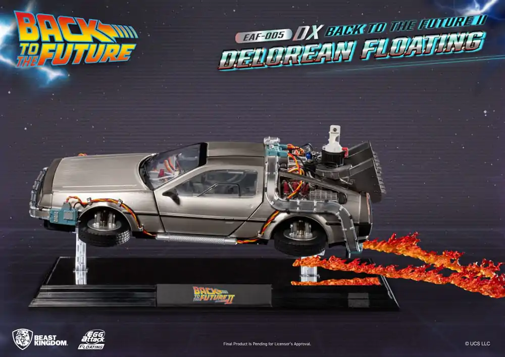 Back to the Future Egg Attack plovoucí socha Back to the Future II DeLorean Deluxe verze 20 cm fotografii produktu