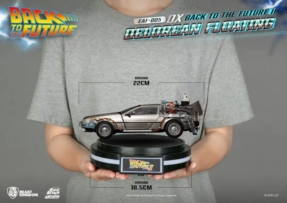 Back to the Future Egg Attack plovoucí socha Back to the Future II DeLorean Deluxe verze 20 cm fotografii produktu