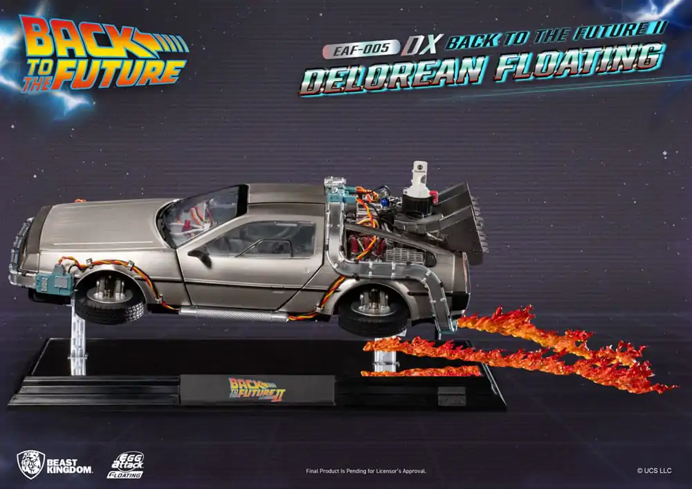 Back to the Future Egg Attack plovoucí socha Back to the Future II DeLorean Deluxe verze 20 cm fotografii produktu