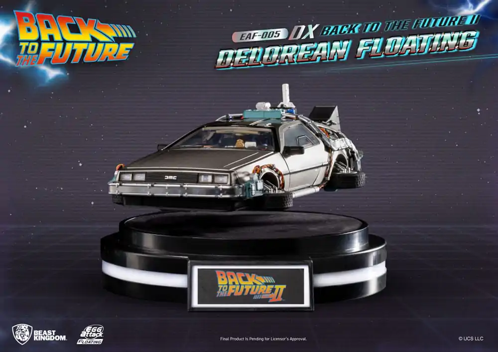 Back to the Future Egg Attack plovoucí socha Back to the Future II DeLorean Deluxe verze 20 cm fotografii produktu