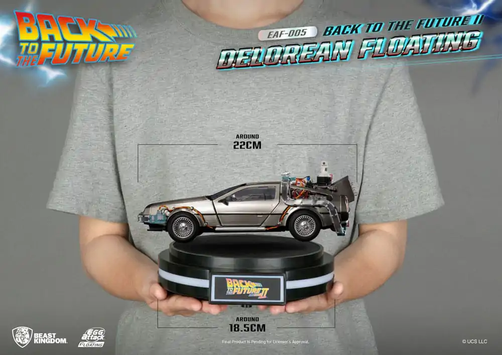 Back to the Future Egg Attack Floating Statue Back to the Future II DeLorean Standard Version 20 cm - Plovoucí soška fotografii produktu