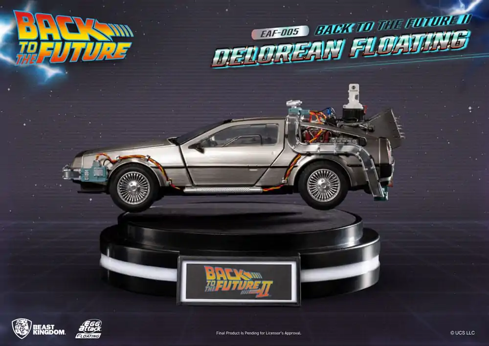 Back to the Future Egg Attack Floating Statue Back to the Future II DeLorean Standard Version 20 cm - Plovoucí soška fotografii produktu