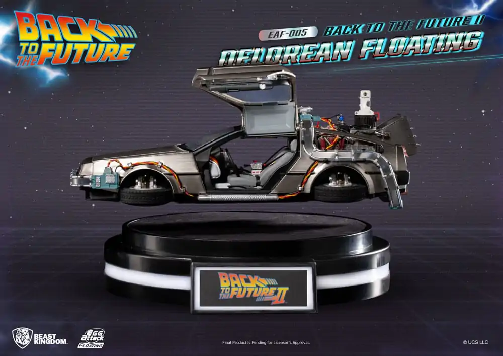 Back to the Future Egg Attack Floating Statue Back to the Future II DeLorean Standard Version 20 cm - Plovoucí soška fotografii produktu