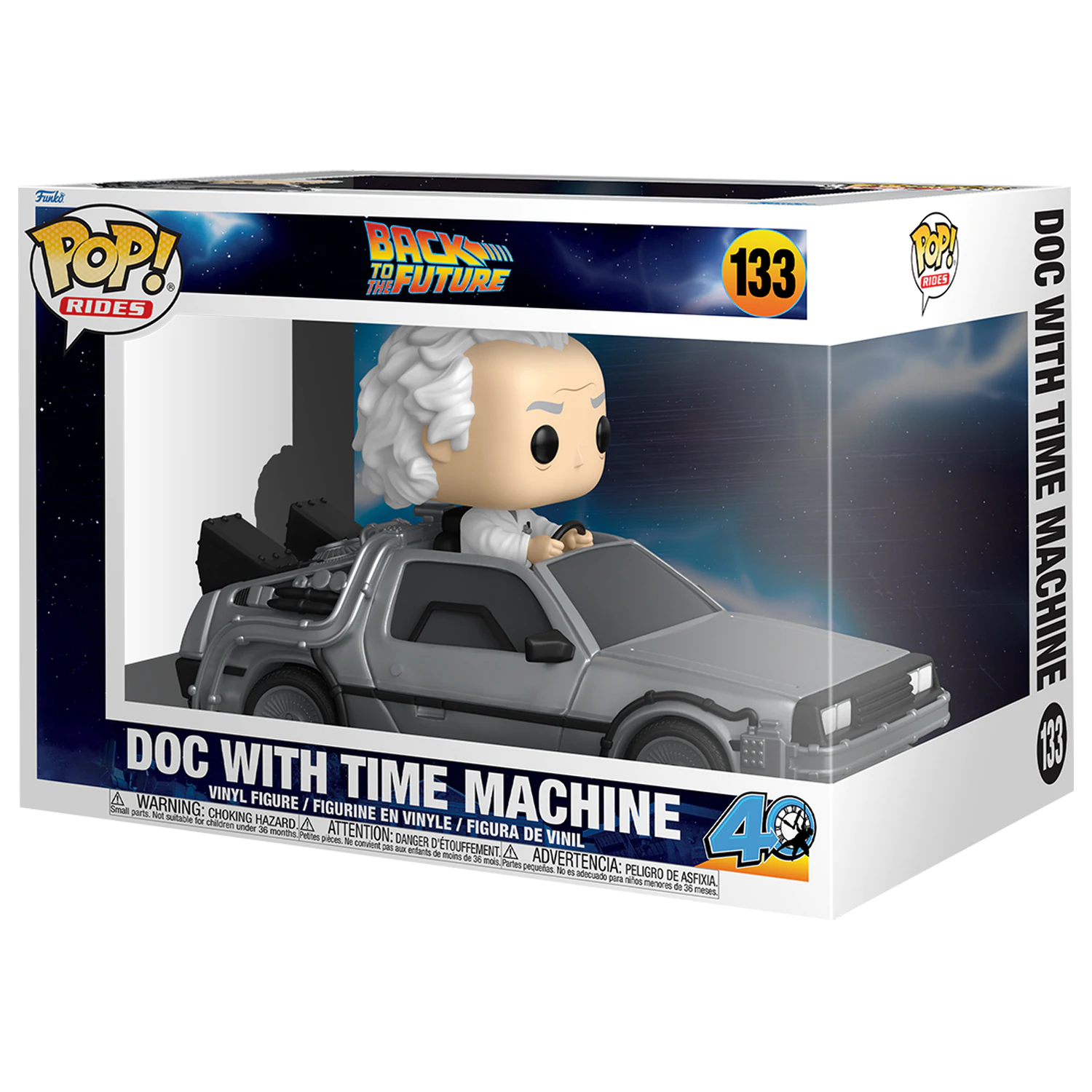 Back to the Future Funko POP! Rides Luxusní vinylová figurka Doc s Time Machine 9 cm fotografii produktu