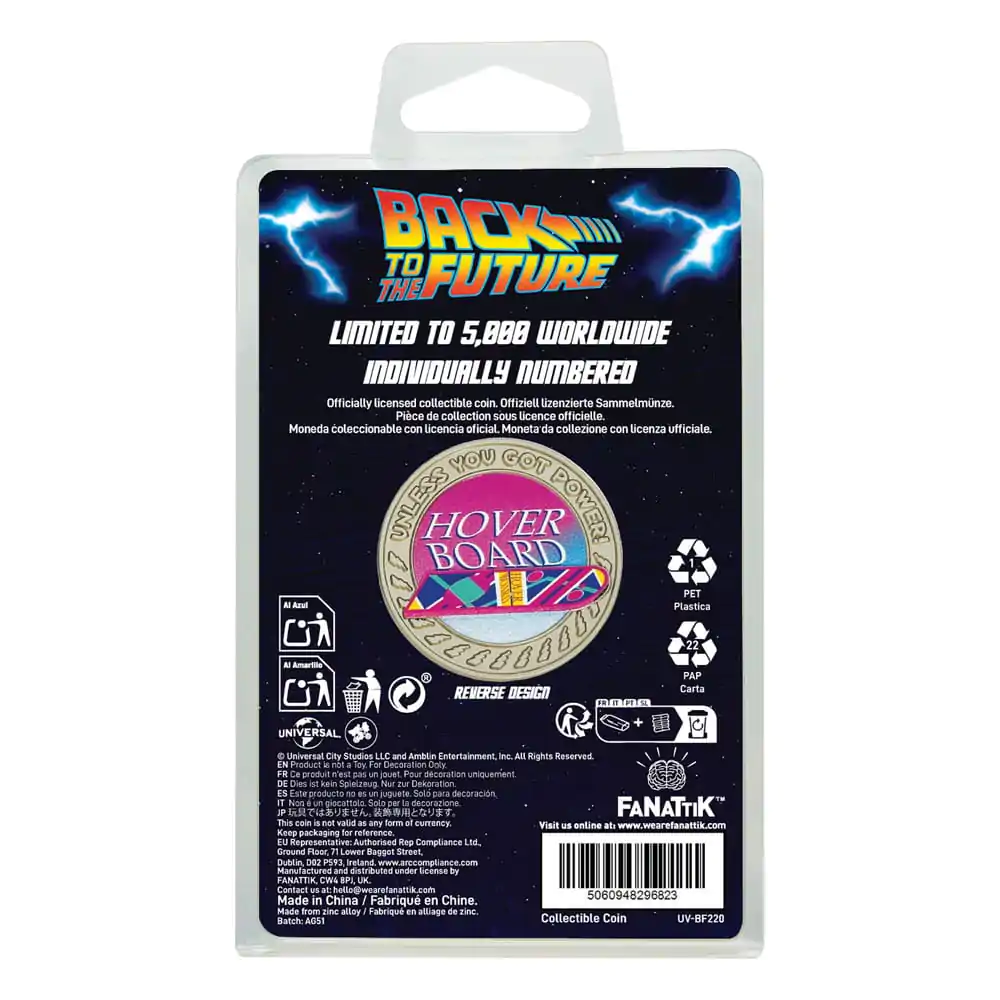 Back To The Future Sběratelská mince Hoverboard Limitovaná Edice fotografii produktu