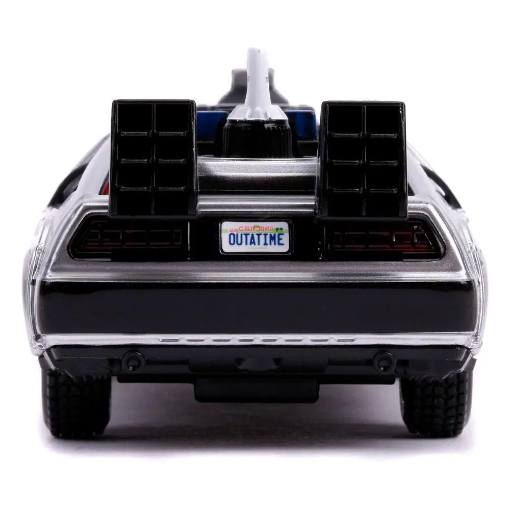 Back to the Future II Hollywood Rides Diecast Model 1/32 DeLorean Time Machine – Odlévaný model fotografii produktu