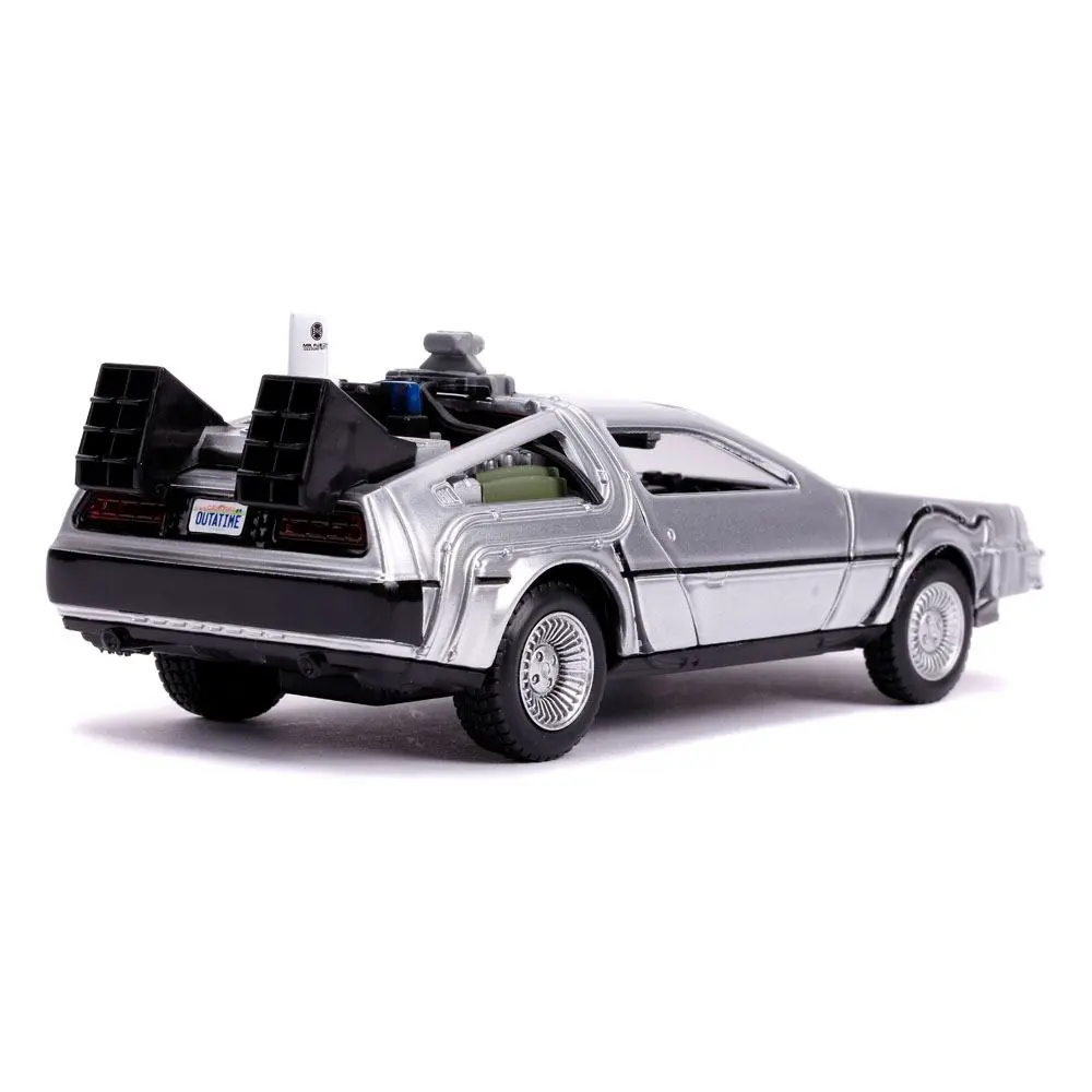 Back to the Future II Hollywood Rides Diecast Model 1/32 DeLorean Time Machine – Odlévaný model fotografii produktu