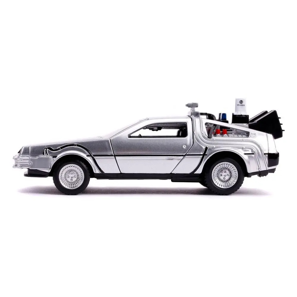 Back to the Future II Hollywood Rides Diecast Model 1/32 DeLorean Time Machine – Odlévaný model fotografii produktu