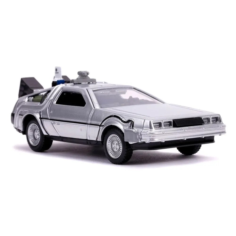 Back to the Future II Hollywood Rides Diecast Model 1/32 DeLorean Time Machine – Odlévaný model fotografii produktu