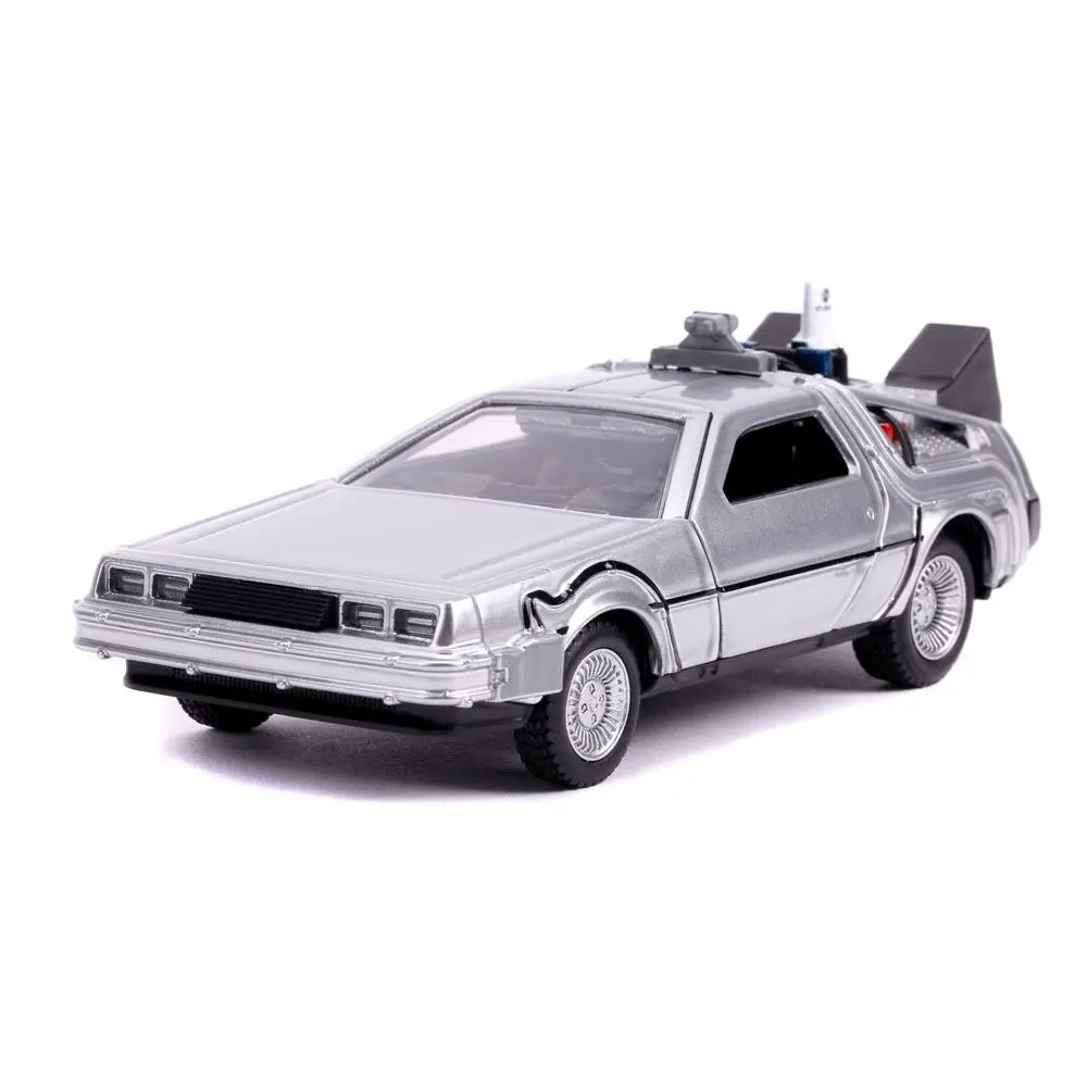 Back to the Future II Hollywood Rides Diecast Model 1/32 DeLorean Time Machine – Odlévaný model fotografii produktu