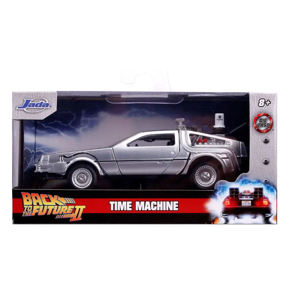 Back to the Future II Hollywood Rides Diecast Model 1/32 DeLorean Time Machine – Odlévaný model fotografii produktu