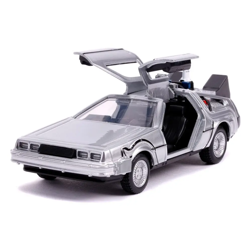 Back to the Future II Hollywood Rides Diecast Model 1/32 DeLorean Time Machine – Odlévaný model fotografii produktu