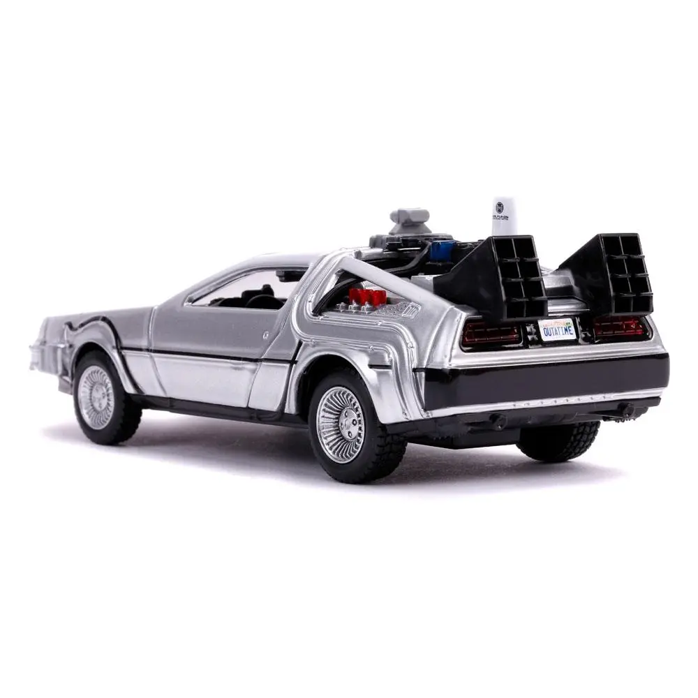 Back to the Future II Hollywood Rides Diecast Model 1/32 DeLorean Time Machine – Odlévaný model fotografii produktu