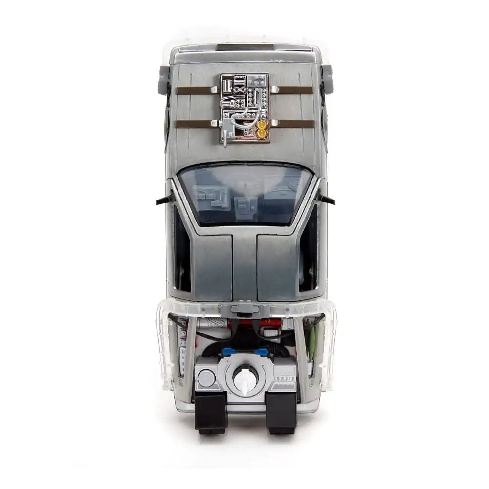 Back to the Future III Hollywood Rides Diecast Model 1/24 DeLorean Time Machine model s železničními koly fotografii produktu