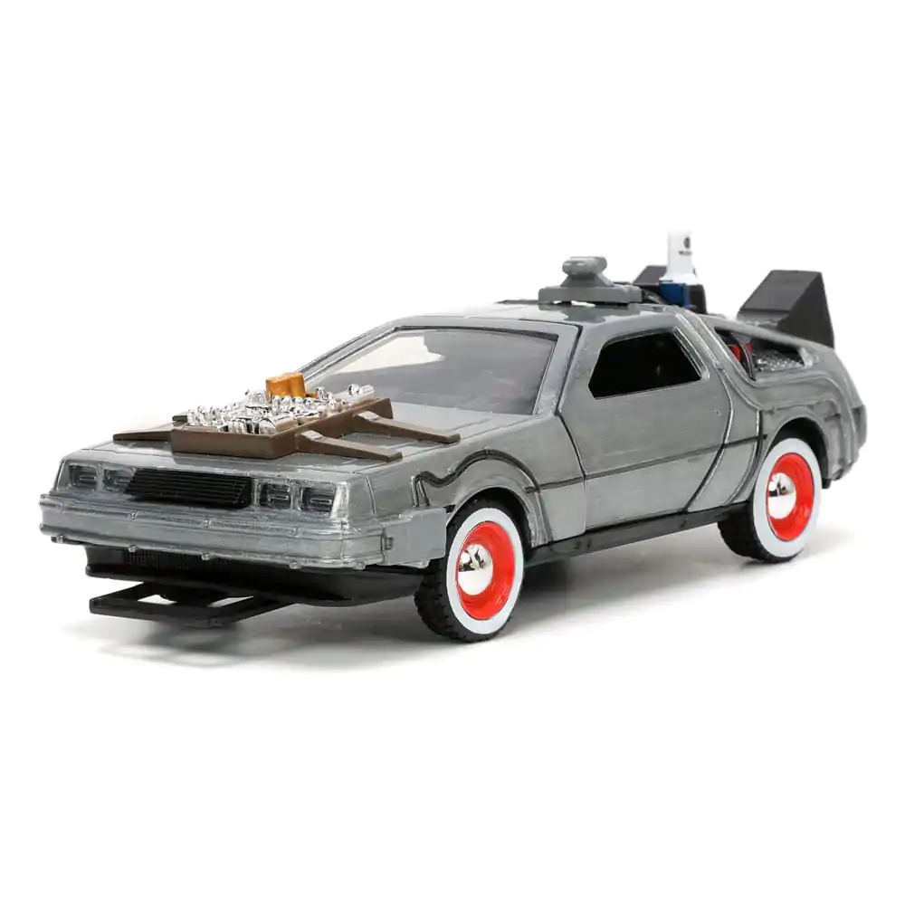 Back to the Future III Hollywood Rides Diecast Model 1/32 DeLorean Time Machine Volné Kolo fotografii produktu