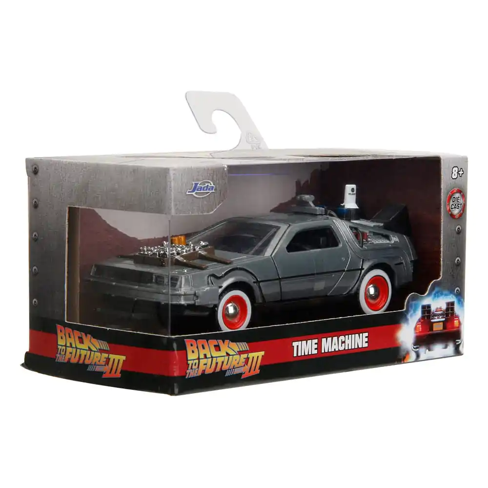 Back to the Future III Hollywood Rides Diecast Model 1/32 DeLorean Time Machine Volné Kolo fotografii produktu