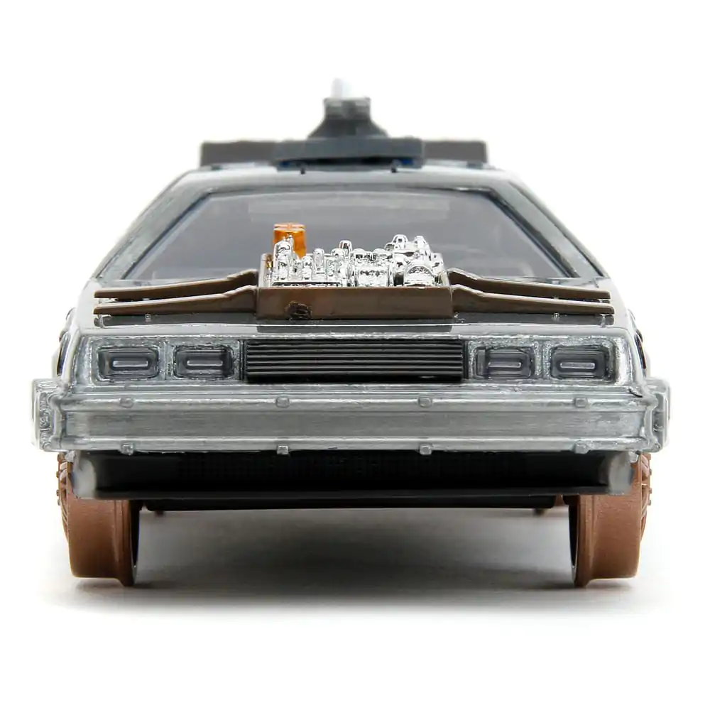 Back to the Future III Hollywood Rides Diecast Model 1/32 DeLorean Time Machine s železničními koly fotografii produktu