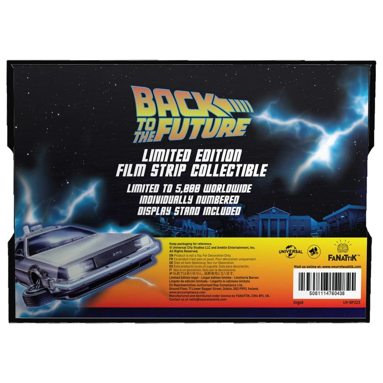 Back to the Future Ingot Kovový Filmový Pásek Sběratelská Limitovaná Edice fotografii produktu