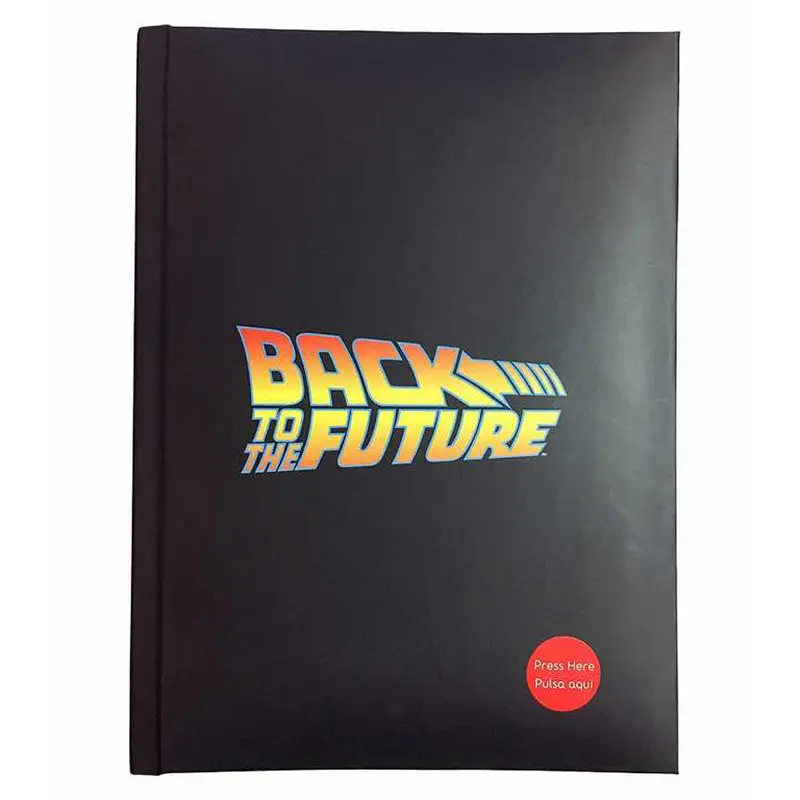 Back to the Future logo světlo poznámkový blok fotografii produktu