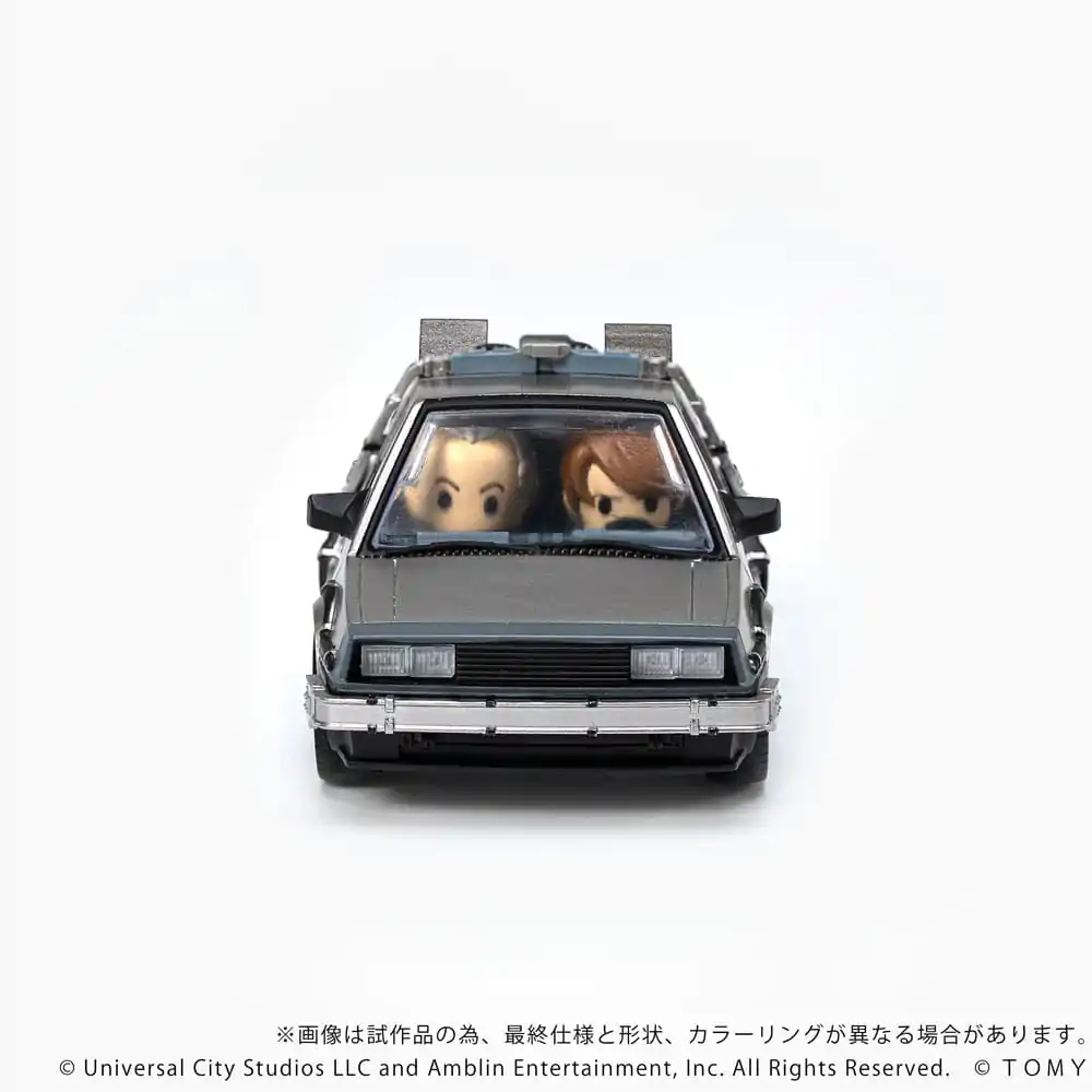 Back to the Future Q-Village Vozidlo s minifigurkami Time Machine 9 cm fotografii produktu