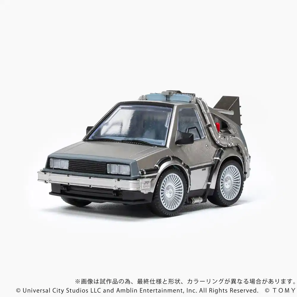 Back to the Future Q-Village vozidla s minifigurkami Time Machine luxusní sada 9 cm fotografii produktu