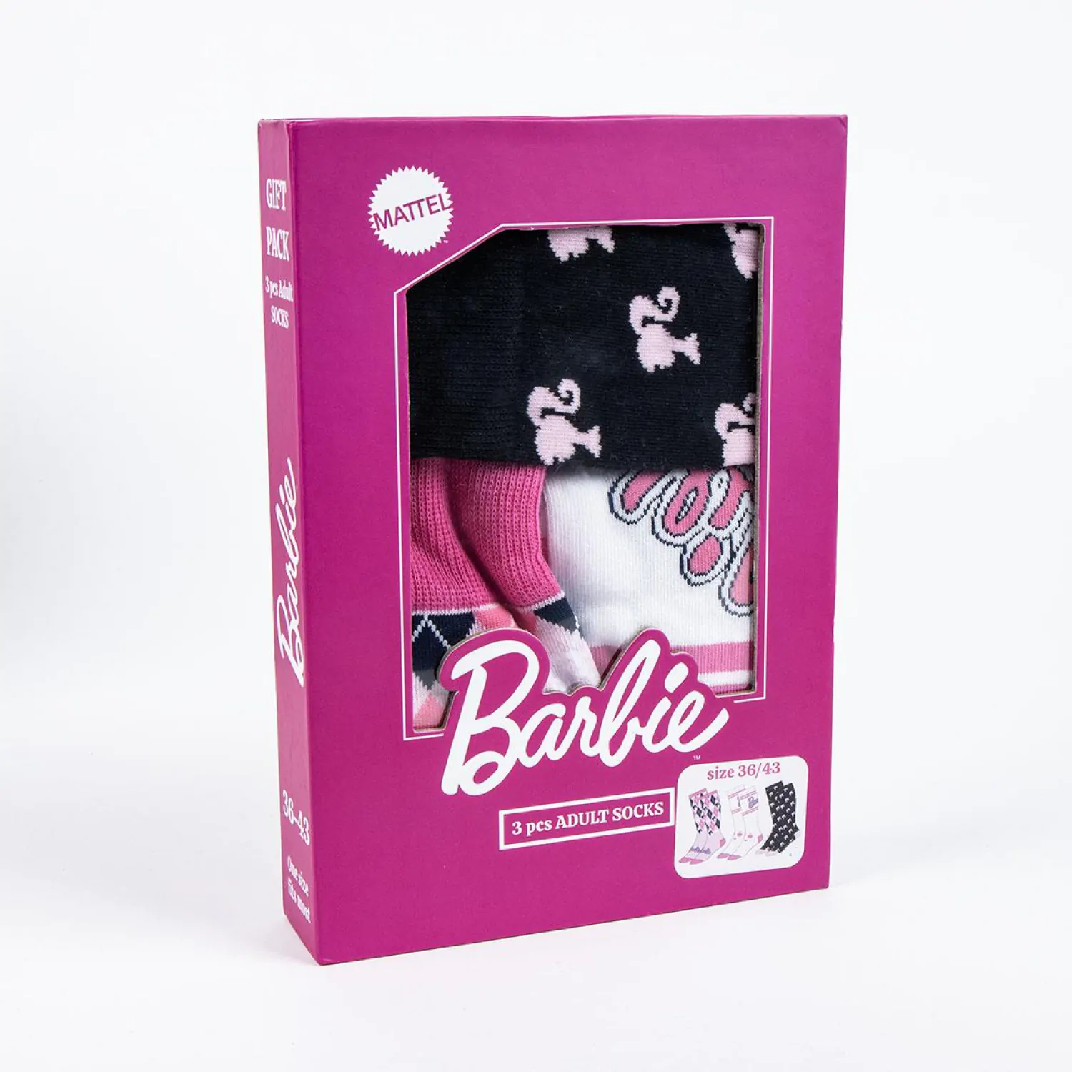 Barbie balení 3 dospělé ponožky fotografii produktu