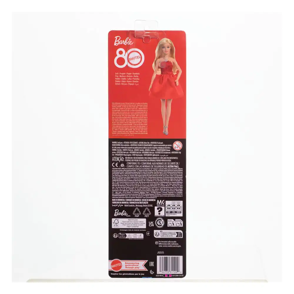Barbie 80th Anniversary Doll Ruby Red Panenka fotografii produktu