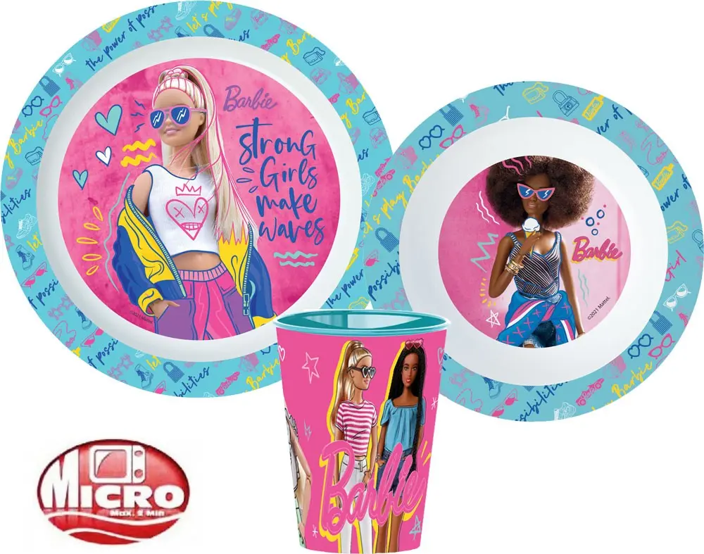 Barbie Jídelní sada, mikroplastová sada fotografii produktu