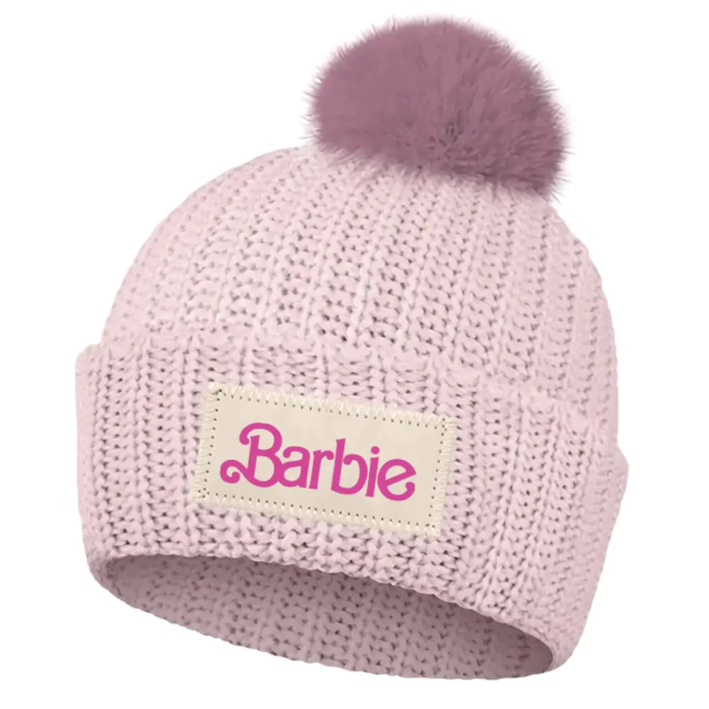 Barbie Logo Pompom pletená čepice 56/58 cm fotografii produktu