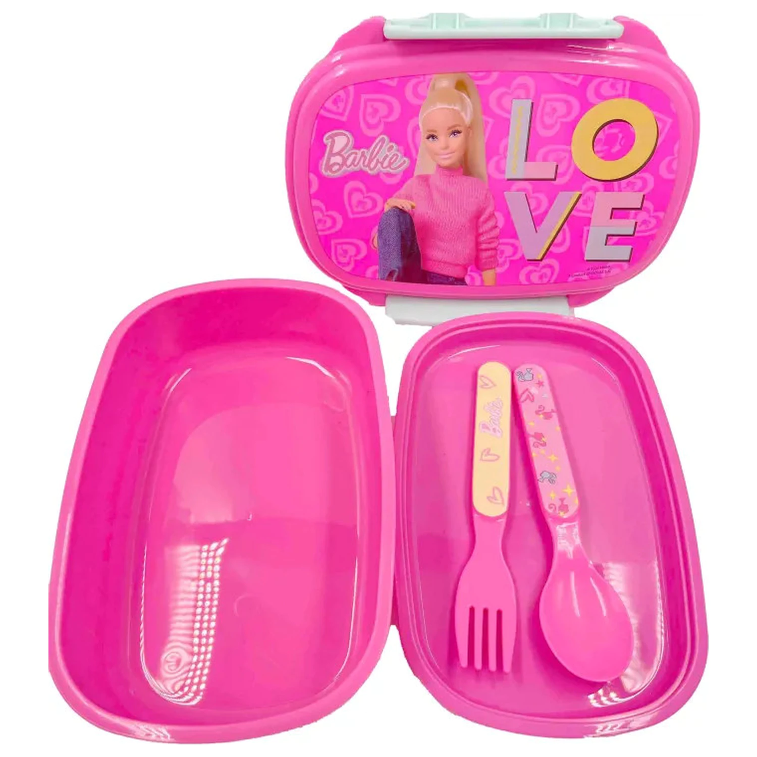 Barbie Love krabička na sendvič + sada příborů fotografii produktu