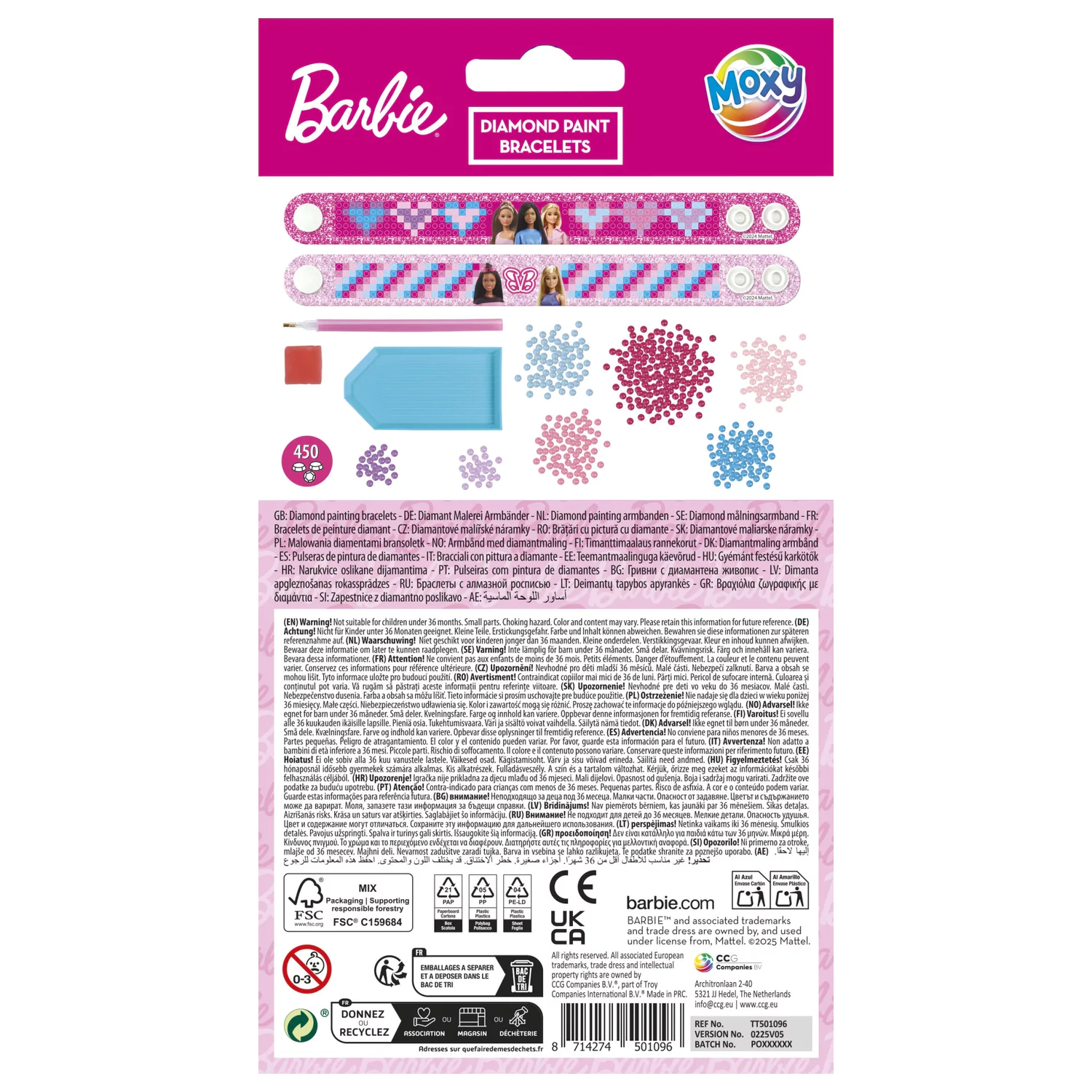 Barbie Moxy Diamond Dot Sada náramků, 2 kusy fotografii produktu