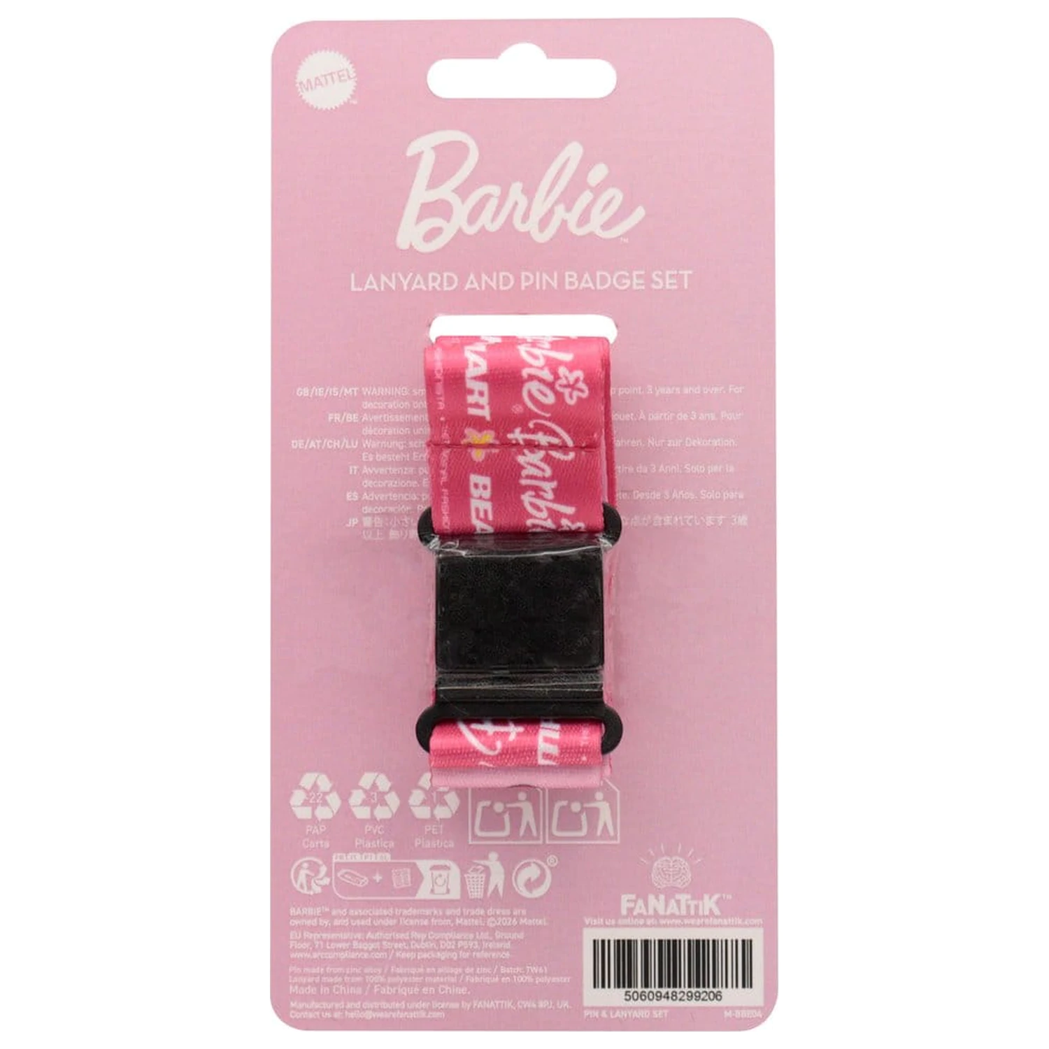 Barbie šňůrka na krk a sada odznáčků fotografii produktu
