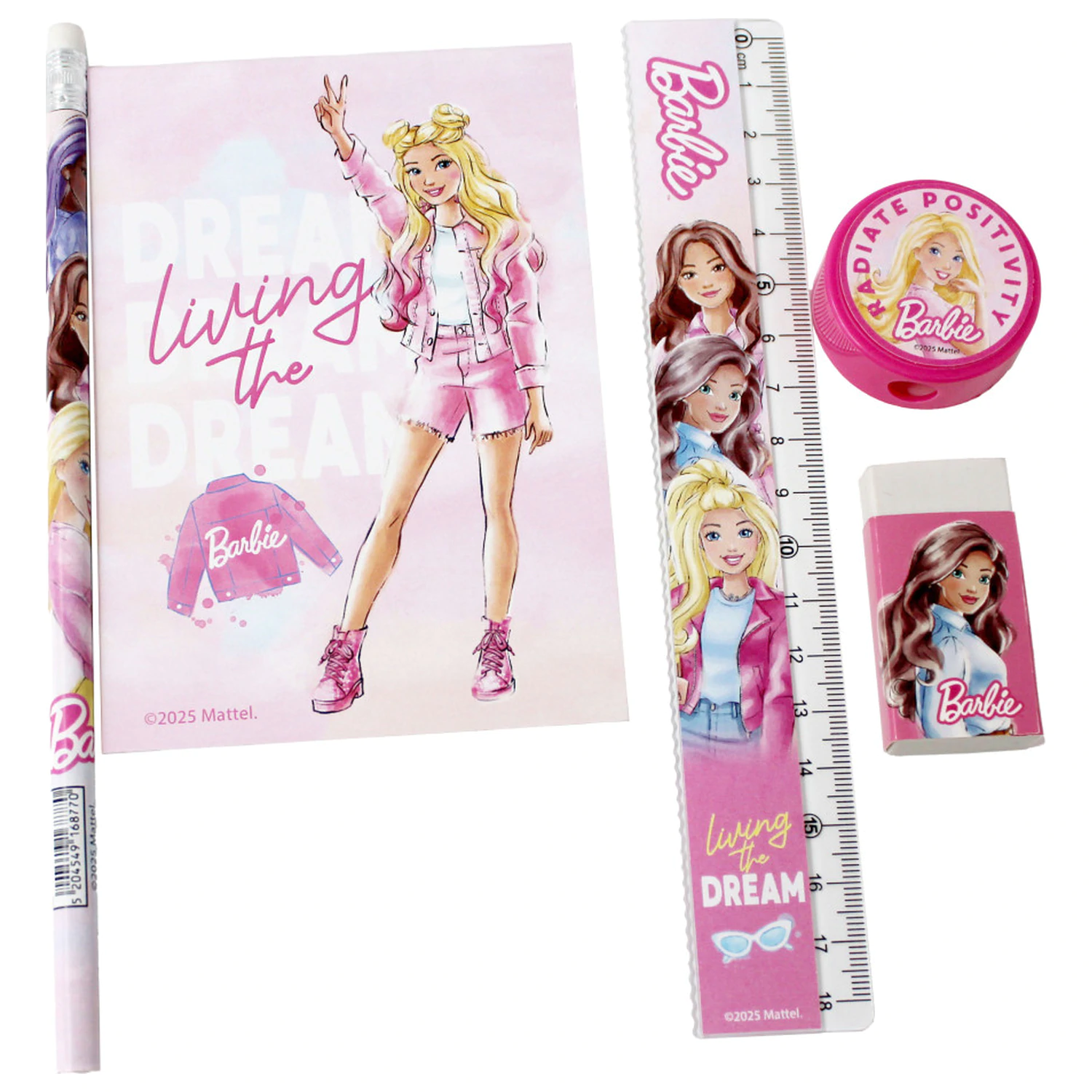 Barbie Paints Stationery Set 5 kusů fotografii produktu