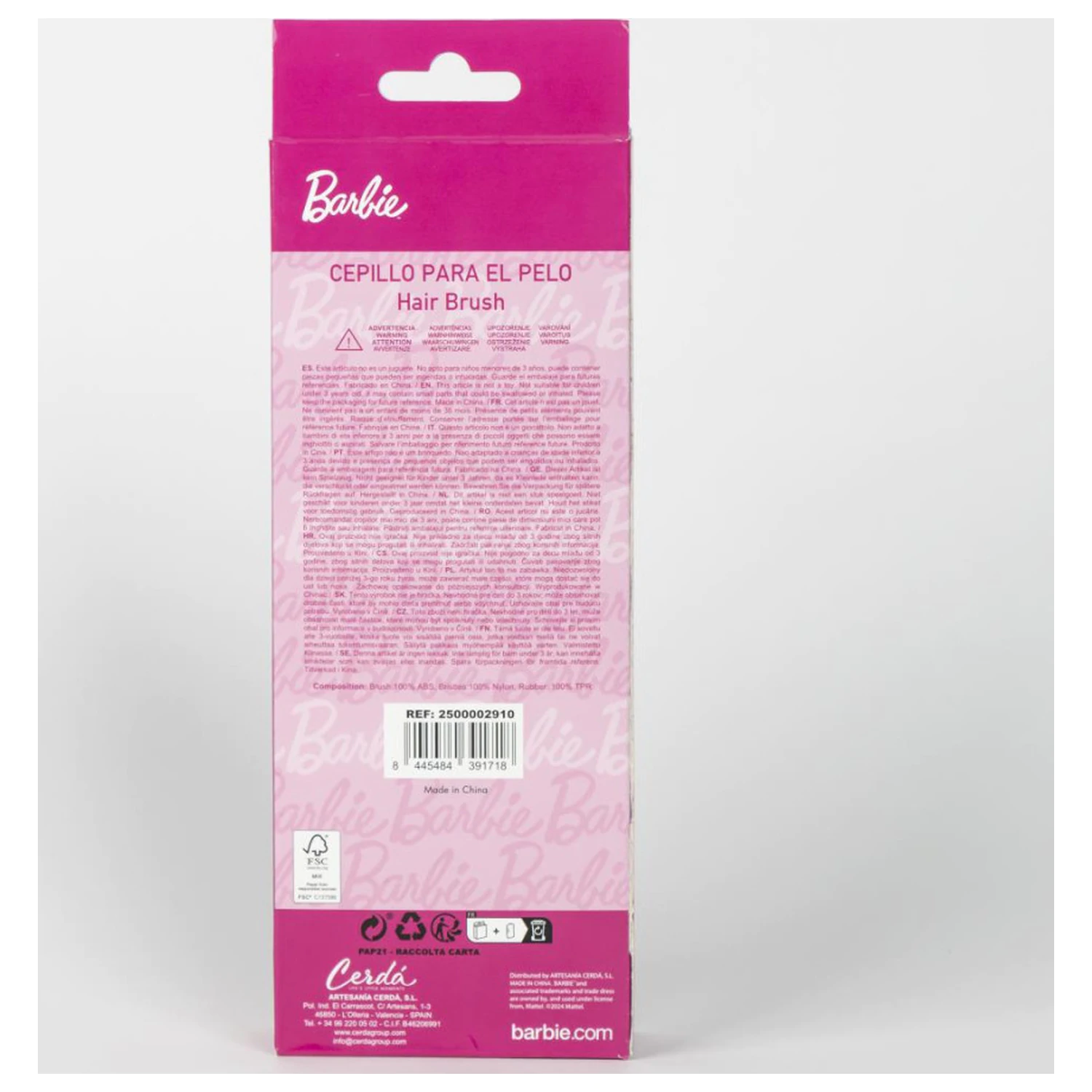 Barbie Pink Rhinestone Hřeben na vlasy, Hřeben 22 cm fotografii produktu