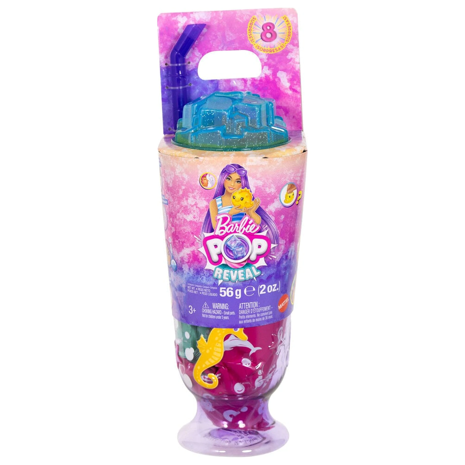 Barbie Pop Reveal Sea Breeze Purple panenka fotografii produktu