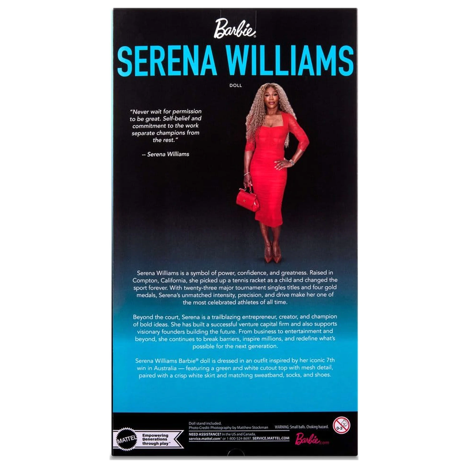 Panenka Barbie Signature Serena Williams fotografii produktu