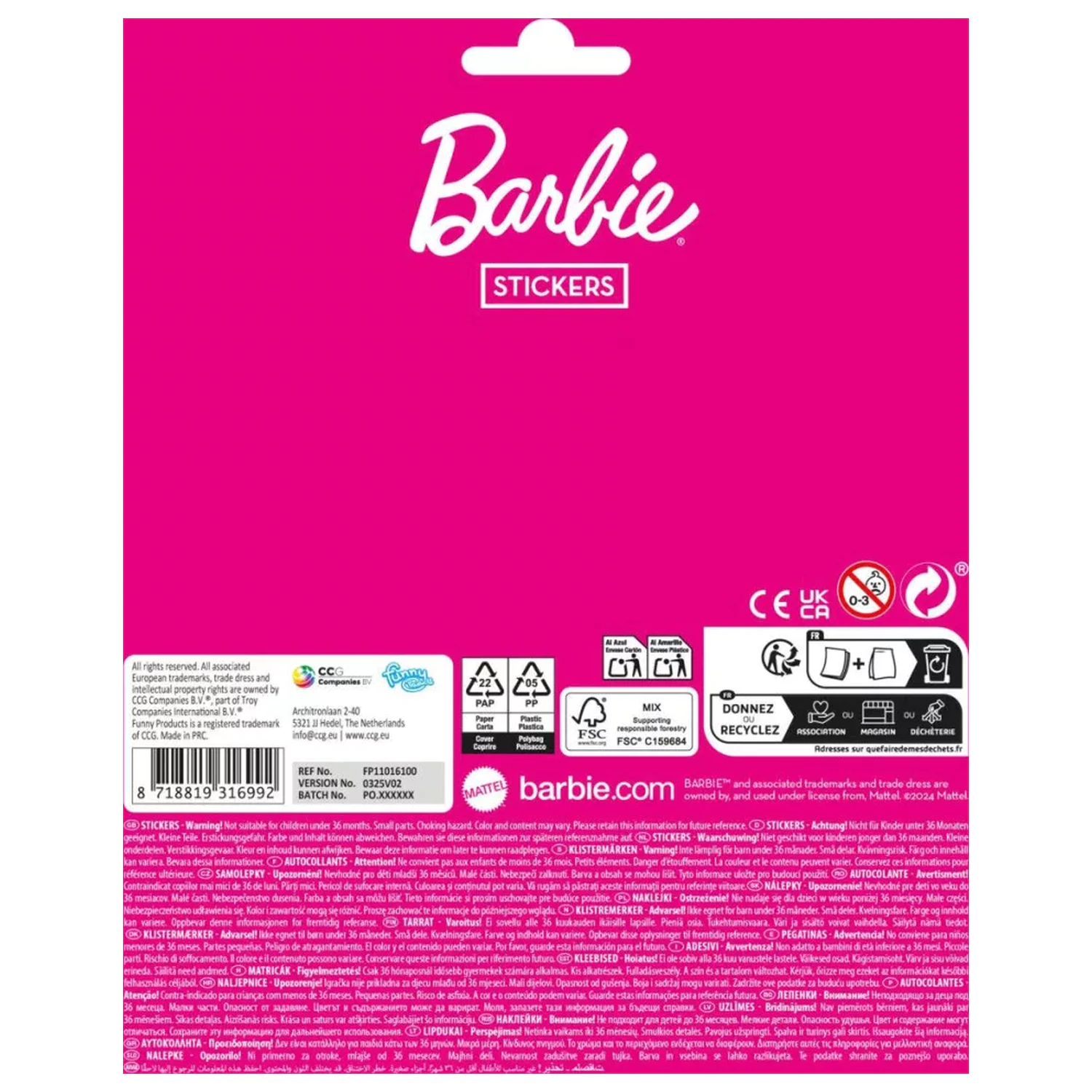 Barbie Stylish Friends samolepka fotografii produktu